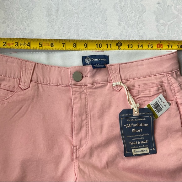 Democracy Ab Solution Shorts Women Size 14 Soft Orange New With Tags - Picture 3 of 5
